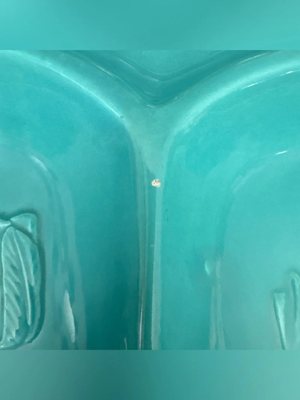Hoenig Of California Turquoise Tulip Platter Dish Easter Spring Vintage USA Made